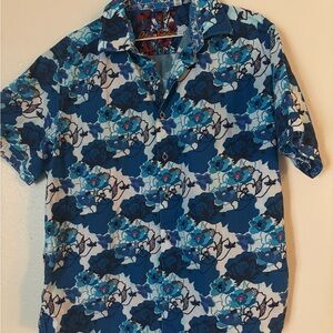 Floral Blue Men's Shirt